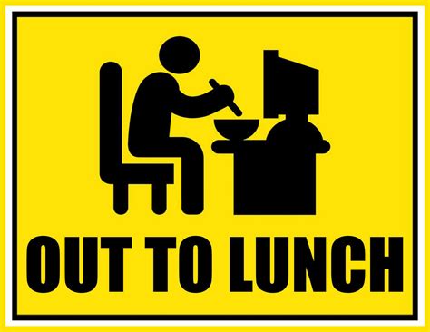 Free Printable Out To Lunch Sign Templates Pdf Word