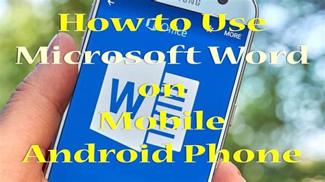 How To Use MS Word In Android Mobile MS Word Tutorial MS Word In