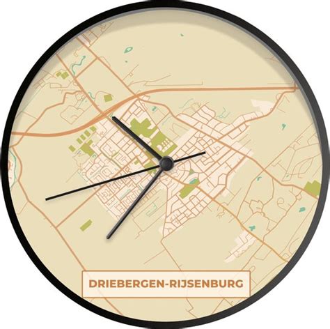 Klok Ø 30 cm Kaart Driebergen Rijsenburg Plattegrond