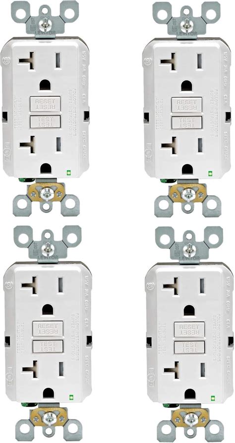 Leviton 15 Amp 125 Volt Self Test Tamper Resistant Gfci Outlet White 4 Pack