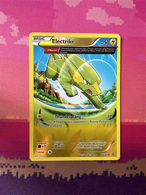 60 160 Electrike Primal Clash Pokemon Card Near Mint Values MAVIN