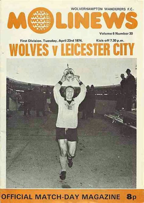 Wolves Leicester City In April At Molineux Programme Cover