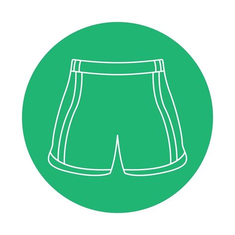 Diseño plano de icono de pantalones cortos Vector Premium