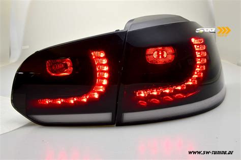 SW Celi LED Rückleuchten für VW Golf 6 Black smoke white mit