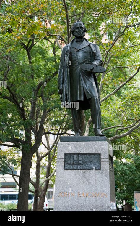 Statue of John Ericsson in Battery Park, New York City USA Stock Photo ...