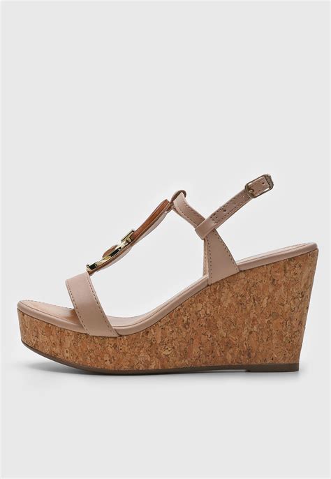 Sandália Via Uno Cortiça Nude Compre Agora Dafiti Brasil