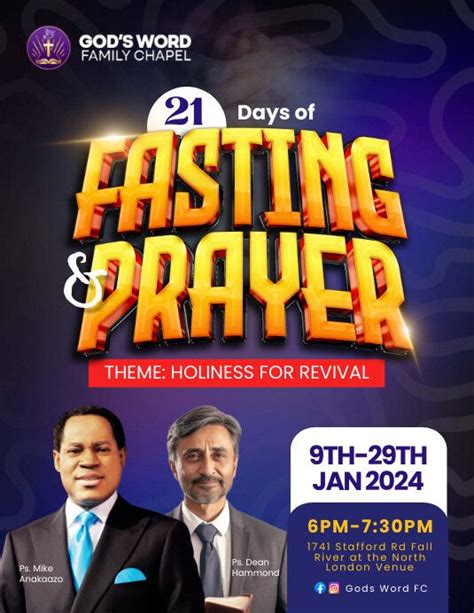 Fasting And Prayer Flyer Prayers Deliverance Prayers Prayer And Fasting