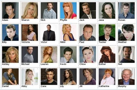 Y&R Cast. | Young and the restless, Movie stars, Soap opera stars