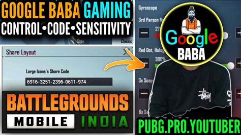 BEST Google BaBa Gaming Control Code Bgmi And Sensitivity Code 2021