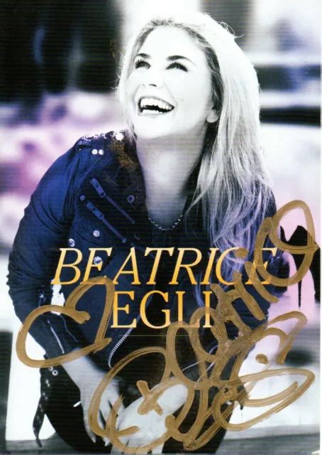 BEATRICE EGLI AUTOGRAMM Karte Handsigniert BIS HIERHER UND VIEL WEITER