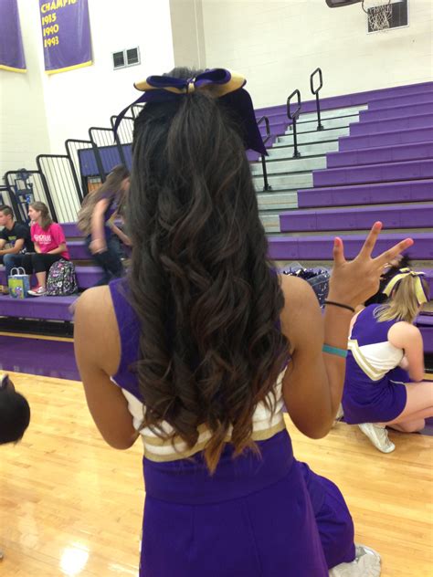 Pin By Alina Nguyen On Hair Cheerleading Hairstyles Cheer Hair