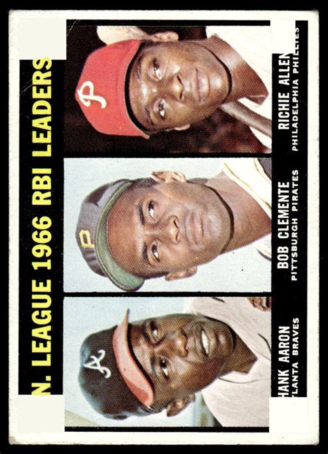 1967 TOPPS HANK AARON 242 VG BOB CLEMENTE ALLEN RBI LEADER NL ATLANTA