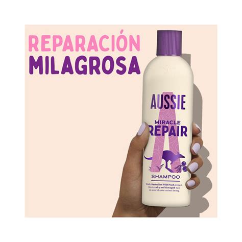 AUSIE Miracle repair Champú reparador sin silicona para cabellos secos