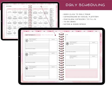 Social Media Calendar Social Media Posts Instagram Planner - Etsy