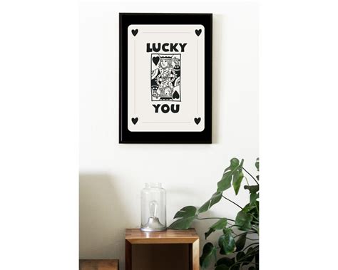 Lucky You Retro Trendy Aesthetic Wall Art Wall Print Digital Etsy