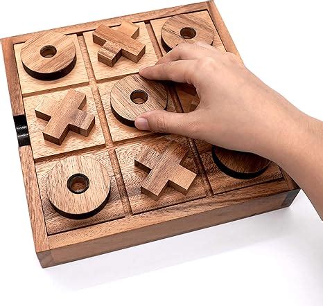 Jeu G Ant Tic Tac Toe En Bois Pour Enfants Table Basse Adultes