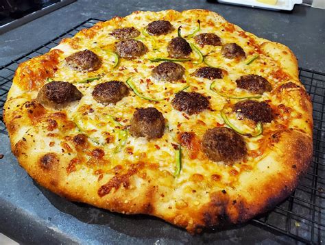 Sausage And Green Bell Pepper Pizza