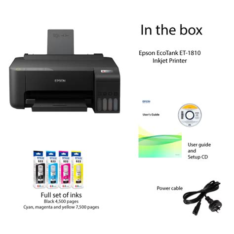 Epson EcoTank ET-1810 Inkjet Printer | Printzone®