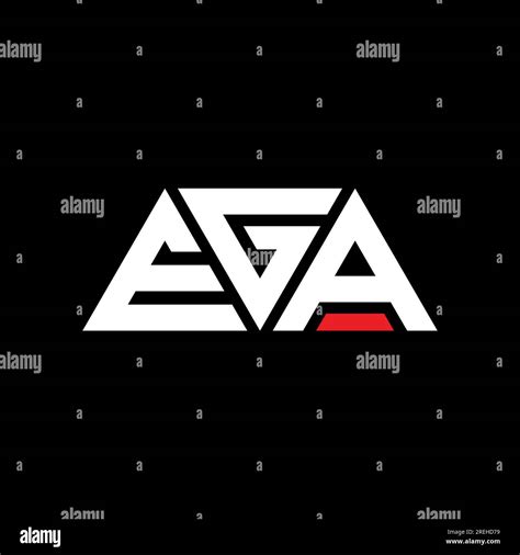 Ega Triangle Letter Logo Design With Triangle Shape Ega Triangle Logo