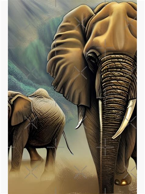 Majestic African Elephants Sticker For Sale By The Surrealist Redbubble