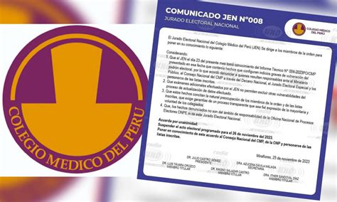 Suspenden Elecciones Del Colegio M Dico Del Per La Raz N