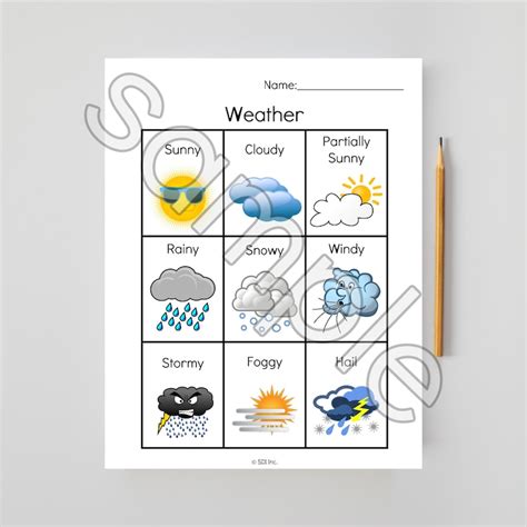 Weather Classroom Posters Teaching Printable Resources Kindergarten ...