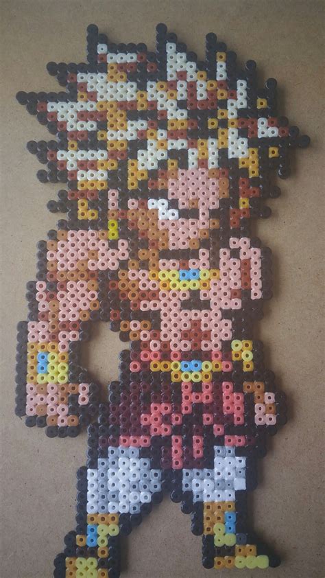 Broly Dragon Ball Perler Beads Easy Perler Bead Patterns Perler Bead