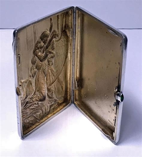 Russian Silver Cigarette Case Box Konstantin Skvortsov Moscow 1887