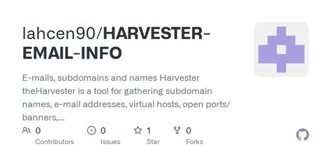 GitHub Lahcen90 HARVESTER EMAIL INFO E Mails Subdomains And Names