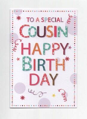 Cousin Birthday Card For Sale Ebay