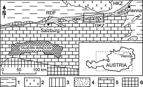 Geological Sketch Map Of The Eastern Alps With Depicted Area Of Study