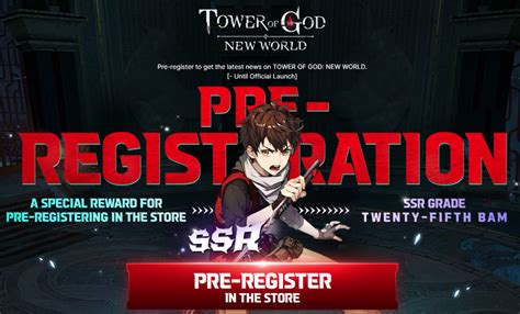 Tower Of God New World By Participating In The Pre Registration Now