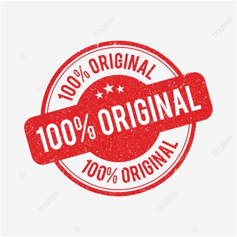 100 Sello Original Y Diseño De Insignia Grunge Rojo Png Dibujos Sello