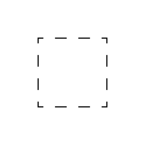 Square Geometric Design With Dash Line Png Basket