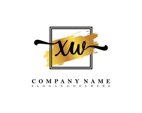 XW Initial Handwriting Logo Concept 15644279 Vector Art At Vecteezy