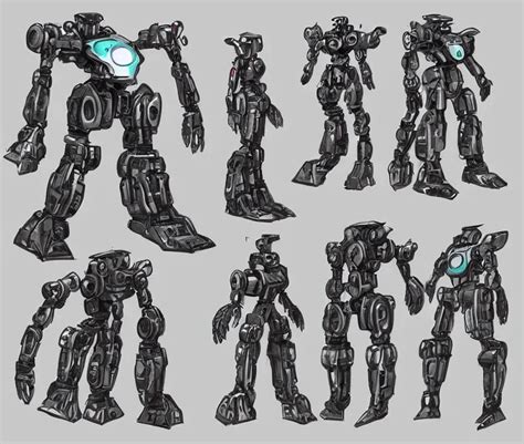 Concept Art Sheet Of A Mech Robot Pinterest Stable Diffusion Openart