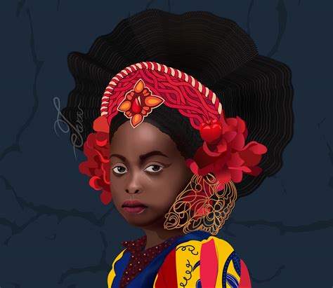 Portrait Illustration of Black Princess :: Behance