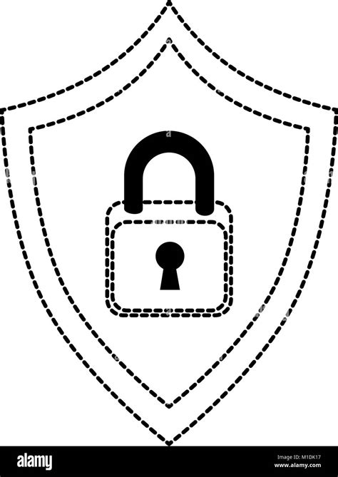 Shield With Padlock Icon Vector Illustration Design Stock Vector Image