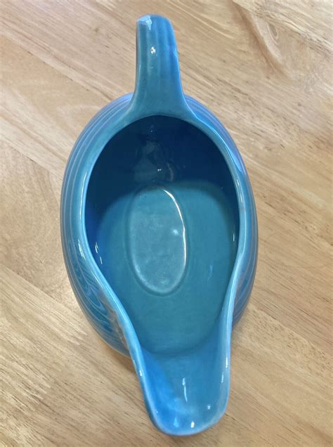 Vintage Fiesta Turquoise Gravy Sauce Boat Homer Laughlin Fiestaware