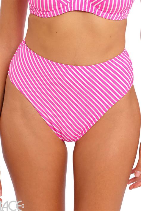 Freya Swim Jewel Cove Bikini Taillenslip Stripe Raspberry Lace De