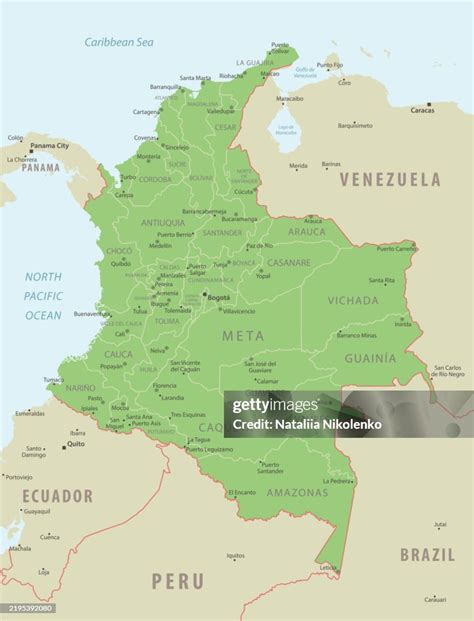 Colombia Detailed Map With Regions And Cities Of The Country High Res