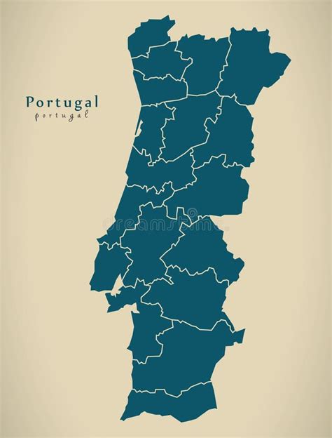 Districts Of Portugal Map Of Regional Country Administrative Divisions