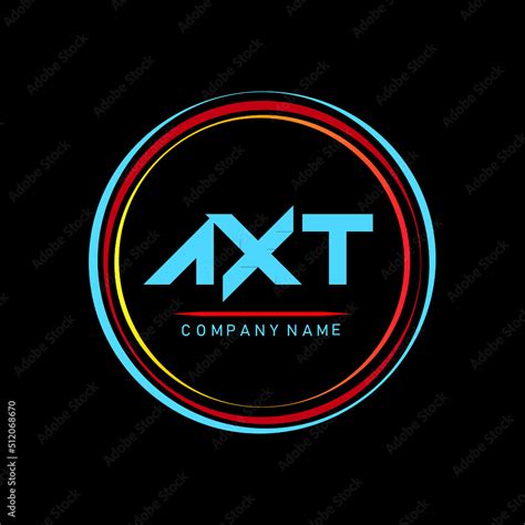 AXT ,A X T letter logo design with Circle, round shape, AXT alphabet ...