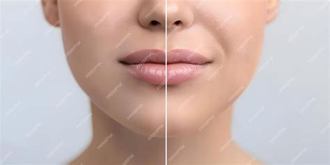 Comparison of womans face before and after antiaging treatments with ...