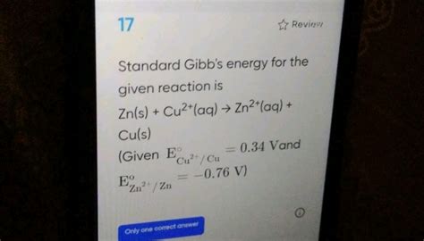 17 Reviewy Standard Gibbs Energy For The Studyx