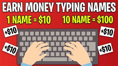 Earn Per Day Typing Names For Free Make Money Online Youtube