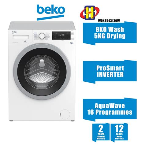 Beko Washer Dryer Kg Kg Prosmart Inverter Aquawave Front Load