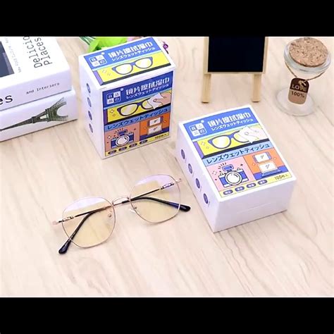 Japan 100pcs Disposable Eyeglasses Cloth Lens Cleaning Cloth Anti Fog Wet Wipe Glasses Tissue