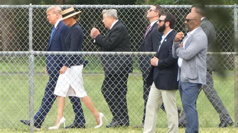 Former President Trump Melania At Barrons Graduation In Florida