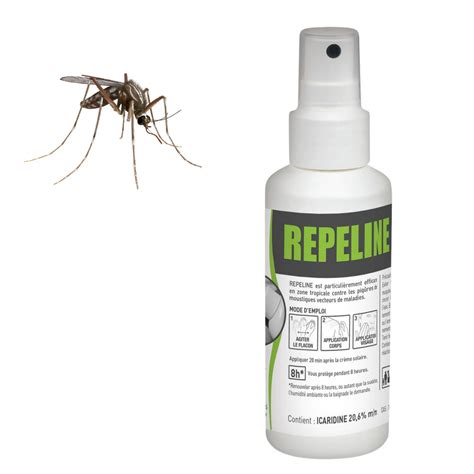 Répulsif cutané anti moustiques zone tropicale professionnel Repeline